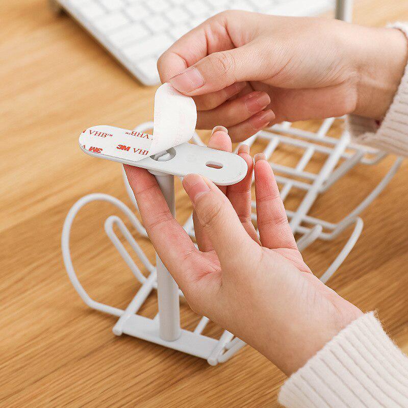 Home Office Desk Wire Organizers Under Table Storage Rack Cable Rack Table Bottom Rack Outlet Holder Hanging Rack Line Organizer