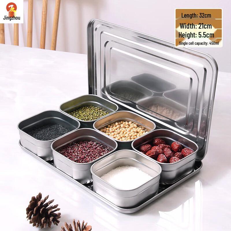 

Stainless Steel Multi-Grid Food Display Box