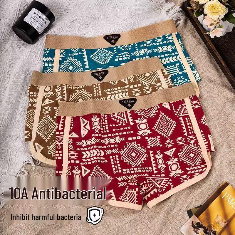 

Set of 3 Women s Retro Ethnic Print Leggings - Comfortable & Skin-Friendly Anti-Exposure Design 4XL зелений/червоний