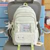 Schoolbag Japanese School Bag Female Cat Letter Plaid Large Capacity Backpack Sweet Versatile Junior High School Girls Light Backpack