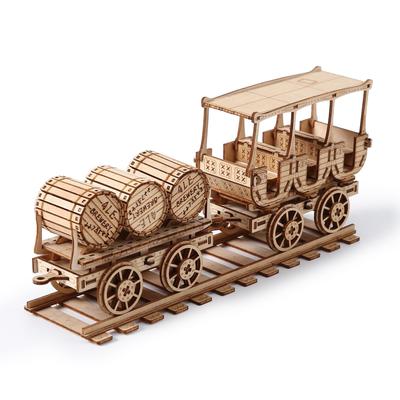 Hallisun 3D Wooden Puzzle for Ages Assembly Wine Moving Mechanical DIY Mechanical Wooden Vintage Home Birthday Illustrated Assembly Instructions 278