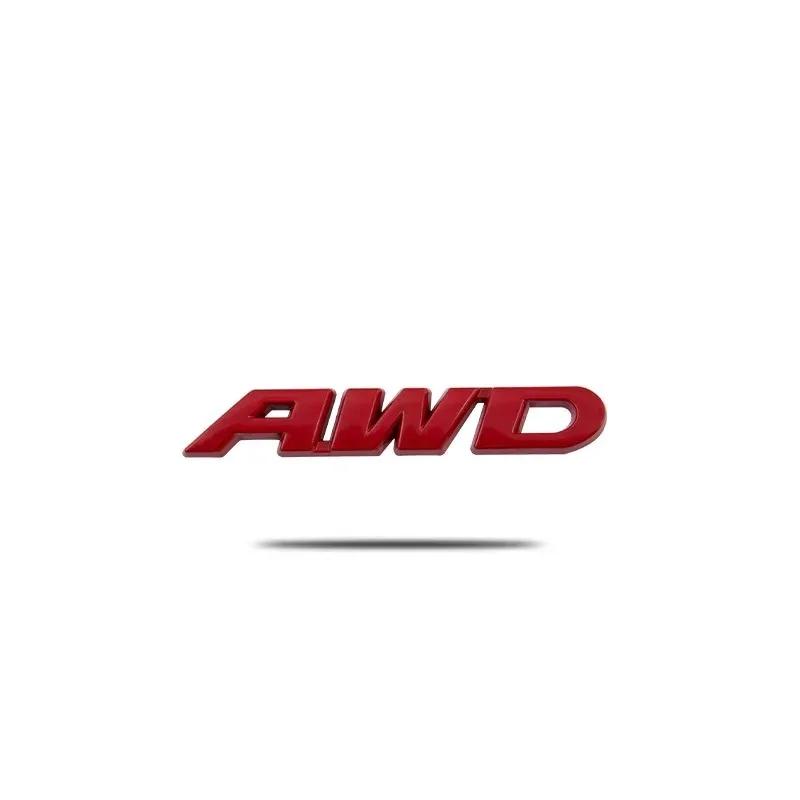 3D Metal AWD Logo Universal Car Emblem Fender Badge Trunk Decal Sticker For VW Toyota Honda CRV XRV MAZDA 4WD SUV 4x4 Off Road zs9
