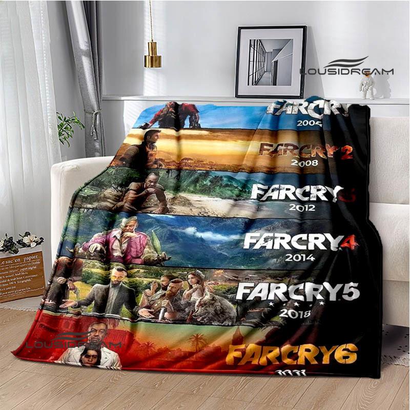 3D Spel Farcry Cartoon bedden met print Flens Warme deken zachte en comfortabele deken picknickdekens verjaardagscadeau