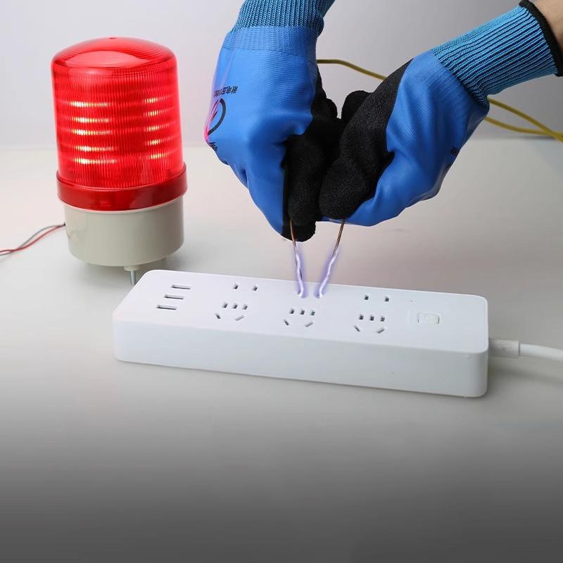 1 Pair Withstanding Voltage 1000V High Elasticity Glove Safety Protective Blue Electrician Insulating Gloves