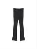 [Matinkim] LAYERED KNIT BOOTS CUT PANTS IN CHARCOAL