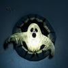 Spooky Resin Ornaments Ghost Break Out The Wall Halloween Decoration, Light Up for Bookshelf Horror Statue Haunted House, Holiday Home Decor Whimsical