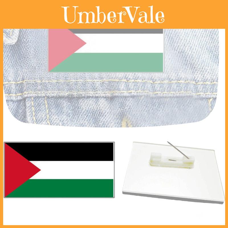Wholesale Customized Palestinian Flag Acrylic Geometric Brooch Pin