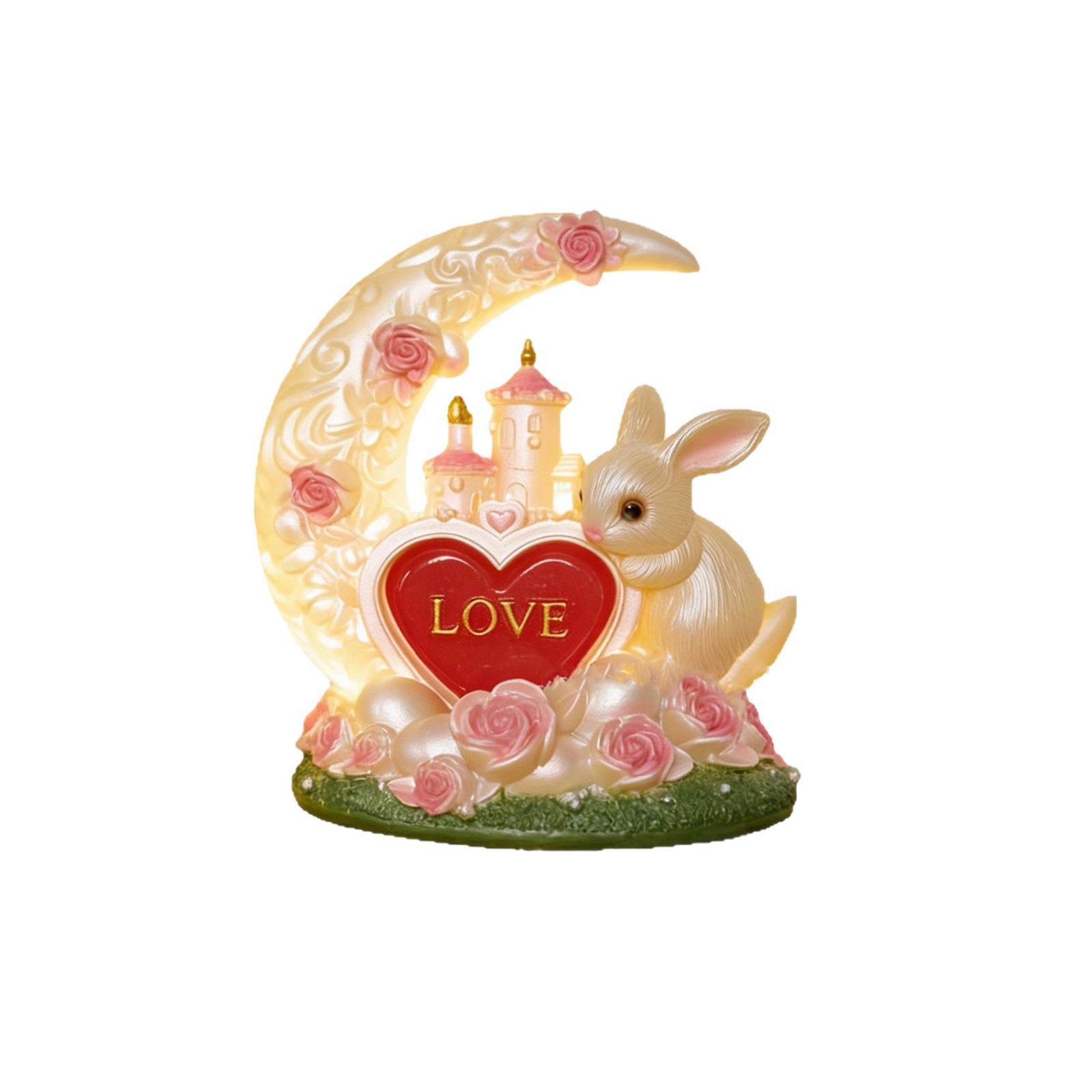 Пасхальный Заяц Замок Ночник Украшение Светящийся Пасхальный Домашний Декор Настольное Украшение