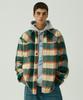 MAGOODGAN Shacket 2122 Brushed Flannel Check Oversized Green Shirt-Style Jacket