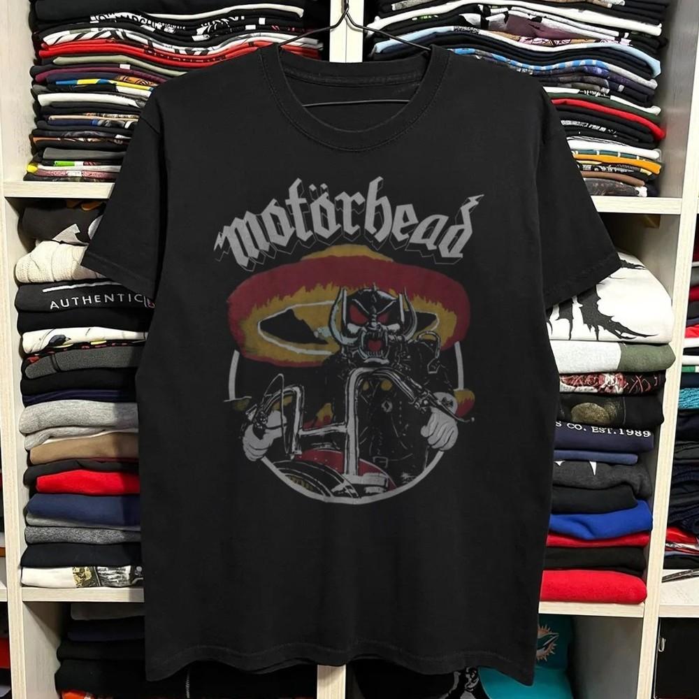 MOTORHEAD 80-х годов Байкерская Черная Хлопковая Футболка Тяжелый Металл Музыка Размер S-5XL Унисекс Футболка S
