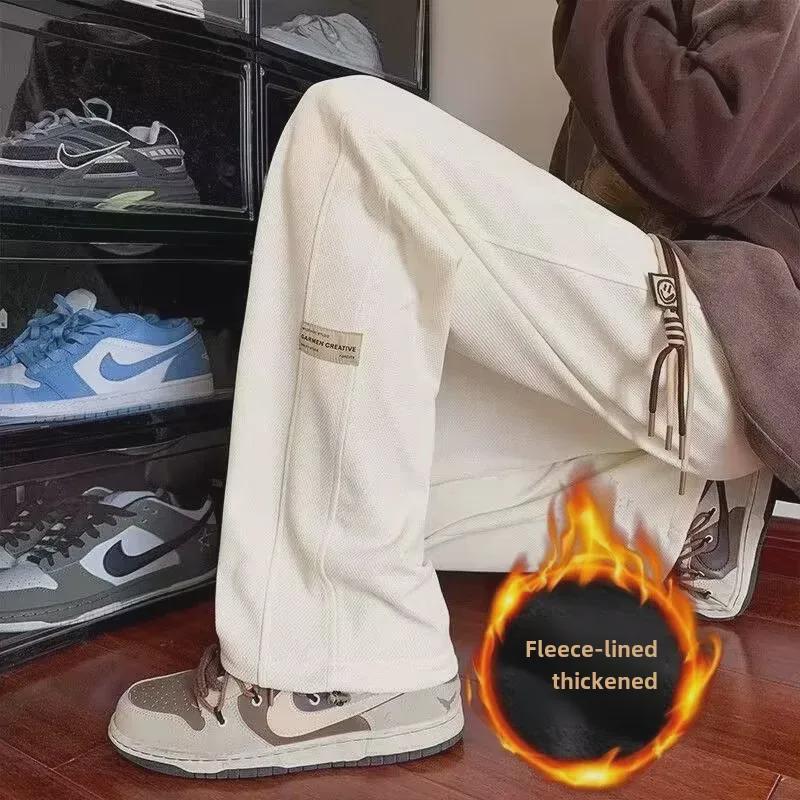 Herren Frühling/Sommer Locker sitzende leichte Sweatpants - Weitbeinige Freizeithose