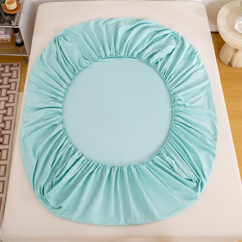 Neues Spannbettlaken aus gebürstetem Polyester-Baumwoll-Twill in Volltonfarbe, 1 Stück, 120/150/180/200 cm, maschinenwaschbar, leicht und atmungsaktiv