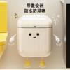 Bathroom trash can household high-end sense large-capacity living room kitchen wall-mounted creative trash can with lid and seam