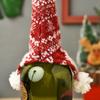 Knitted Faceless Old Man Christmas Wine Bottle Cover & Stopper Gift Set