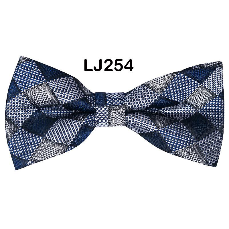 New Men'S Bow Business Wedding Party Bow Tie Solid Color Stripe Men'S Wedding