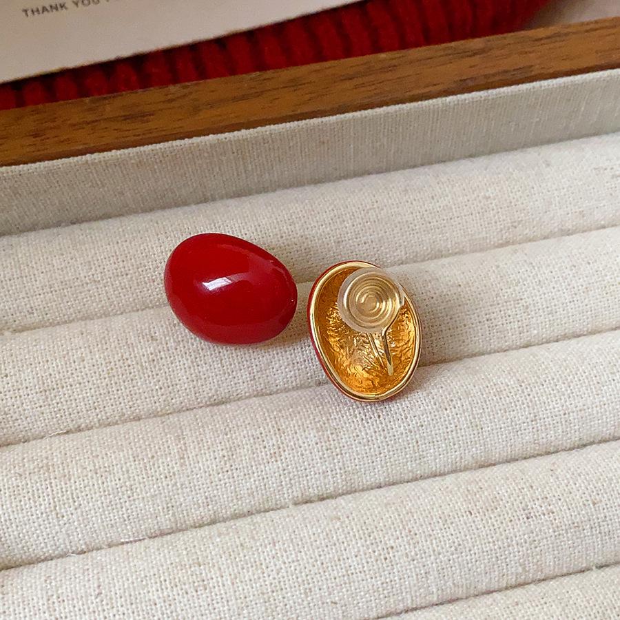 Silver Needle Leopard Heart Bow Geometric Dangle Earrings - Trendy Korean Style for Women