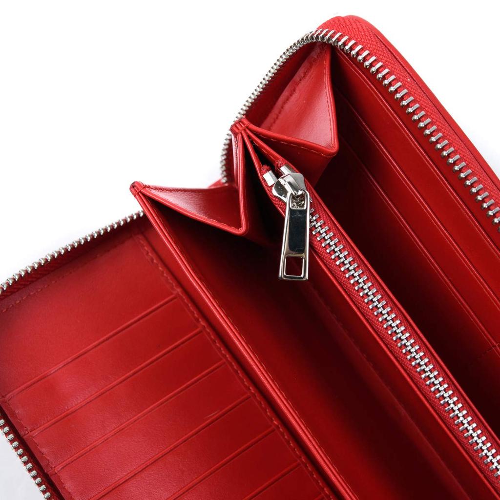 [Revetta] Stingray Leather Long Wallet with Round Zipper, Available In 9 Colors, Stingray, Galuchat, and Red, Genuine Leather, Large Capacity