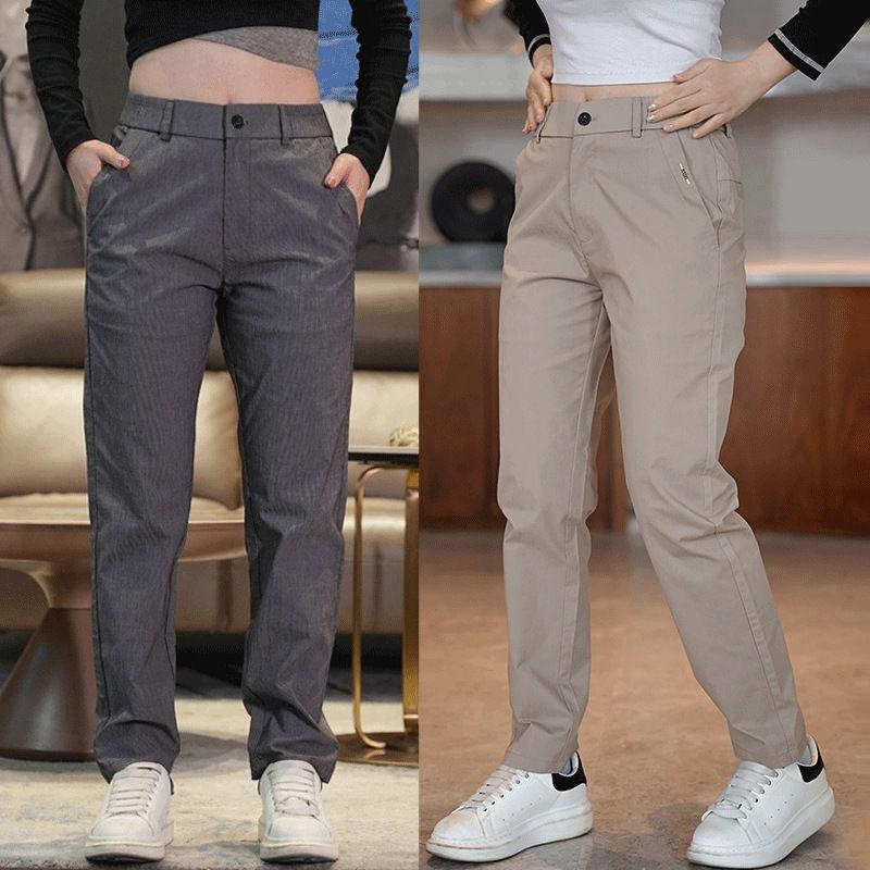 Summer 2025 Women's Breathable Straight Leg Slim Fit Business Casual Pants - Versatile Couple's Trousers