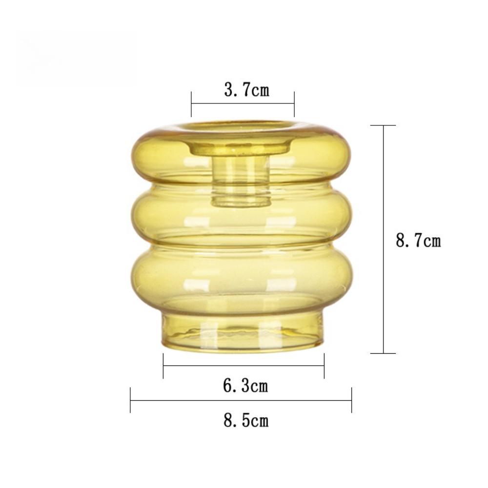 Modern Coloful Glass Candleholder Nordic Home Decor Clear Glass Candle Holder Wedding Decoration Party  Table Centerpiece