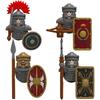 Kids Toys Medieval Roman Heavy Infantry Crossbowman Ancient Military Figure Soldier Weapon Shield Model Building Blocks Gifts