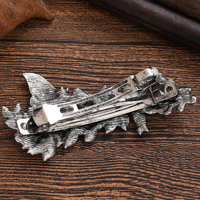 Retro Vintage Moth Flower Hair Clip Niche Punk Style Metal Hair Clip Dark Style Personality Trendy Cool Hairstyle Accessories