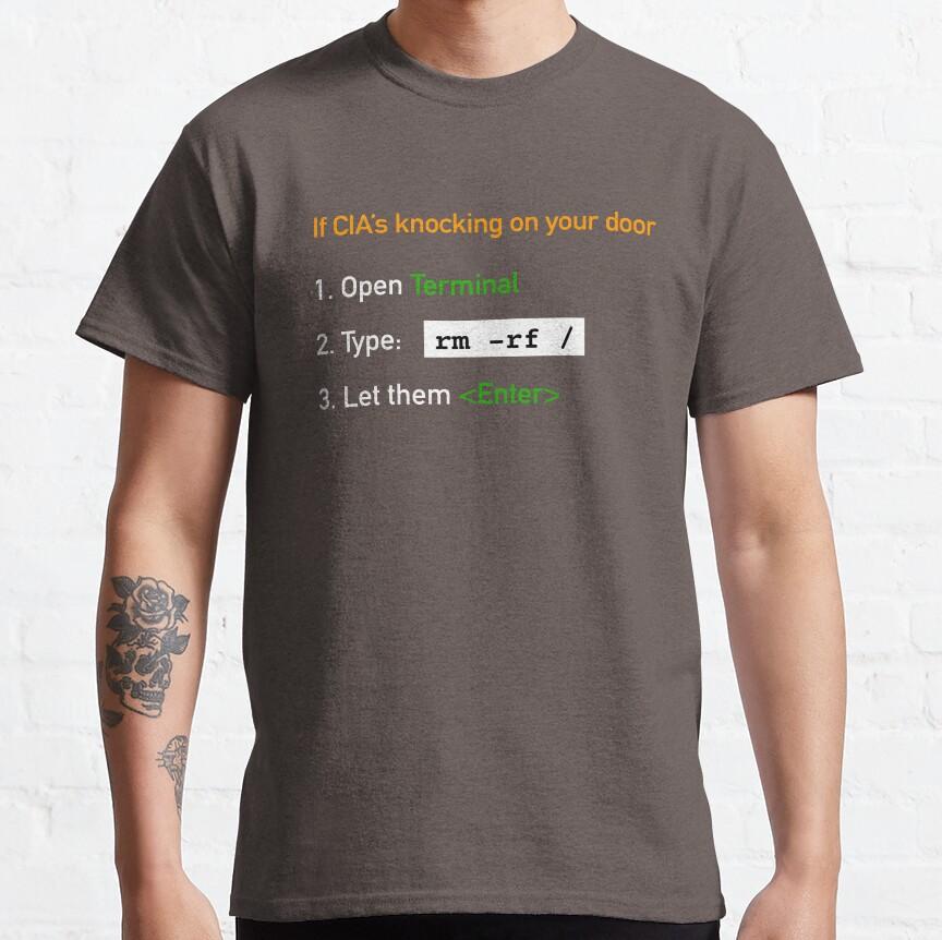 

Useful Guide - If CIA s Knocking On Your Door Funny T-Shirt for software developer large size tops Adult tee S-6XL S