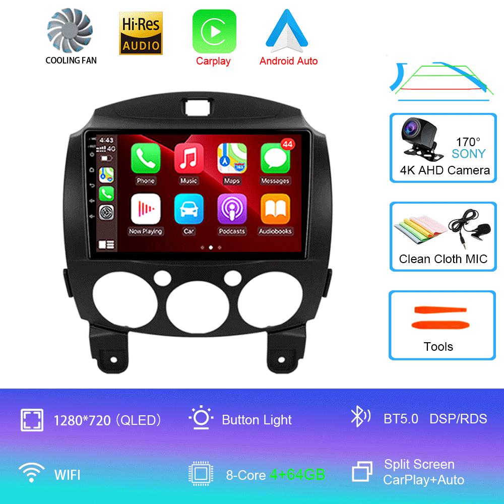 For MAZDA 2 Mazda2 2007 2008 2009 2010 2011 2012 2013 2014 Car Android 14 Radio Multimedia Player GPS Navi 2din 2 Din Autoradio
