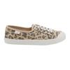 Womens/Ladies Leopard Print Canvas Low Trainers