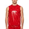 S-3XL Men Vinyl Waterproof Reusable Tank Top Round Neck Sleeveless Press Buttons At Shoulder and Sides for Gymnastics Workout Exercise