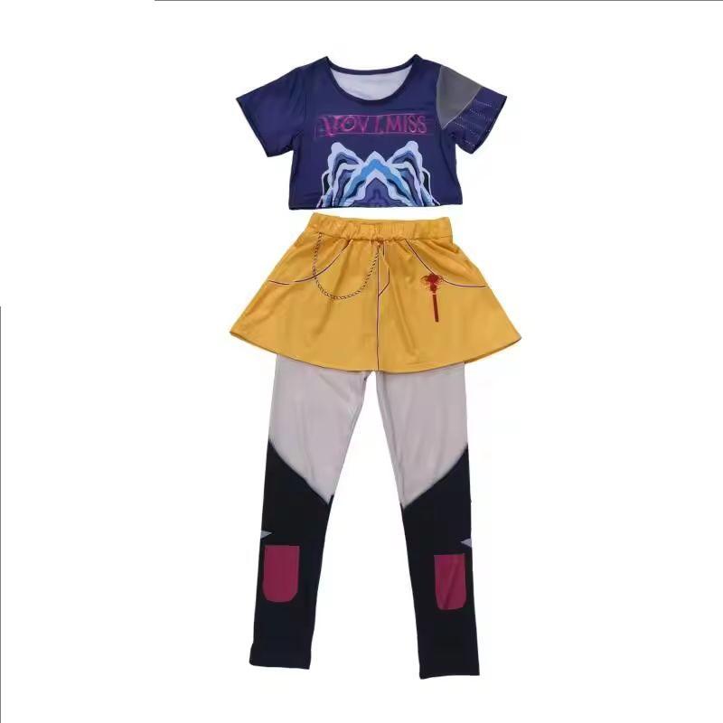 K-POP Hunter Girl Group Cosplay Costume Halloween Performance Milk Silk Polyester Street Style Sexy Trendy Demon Hunter Outfit
