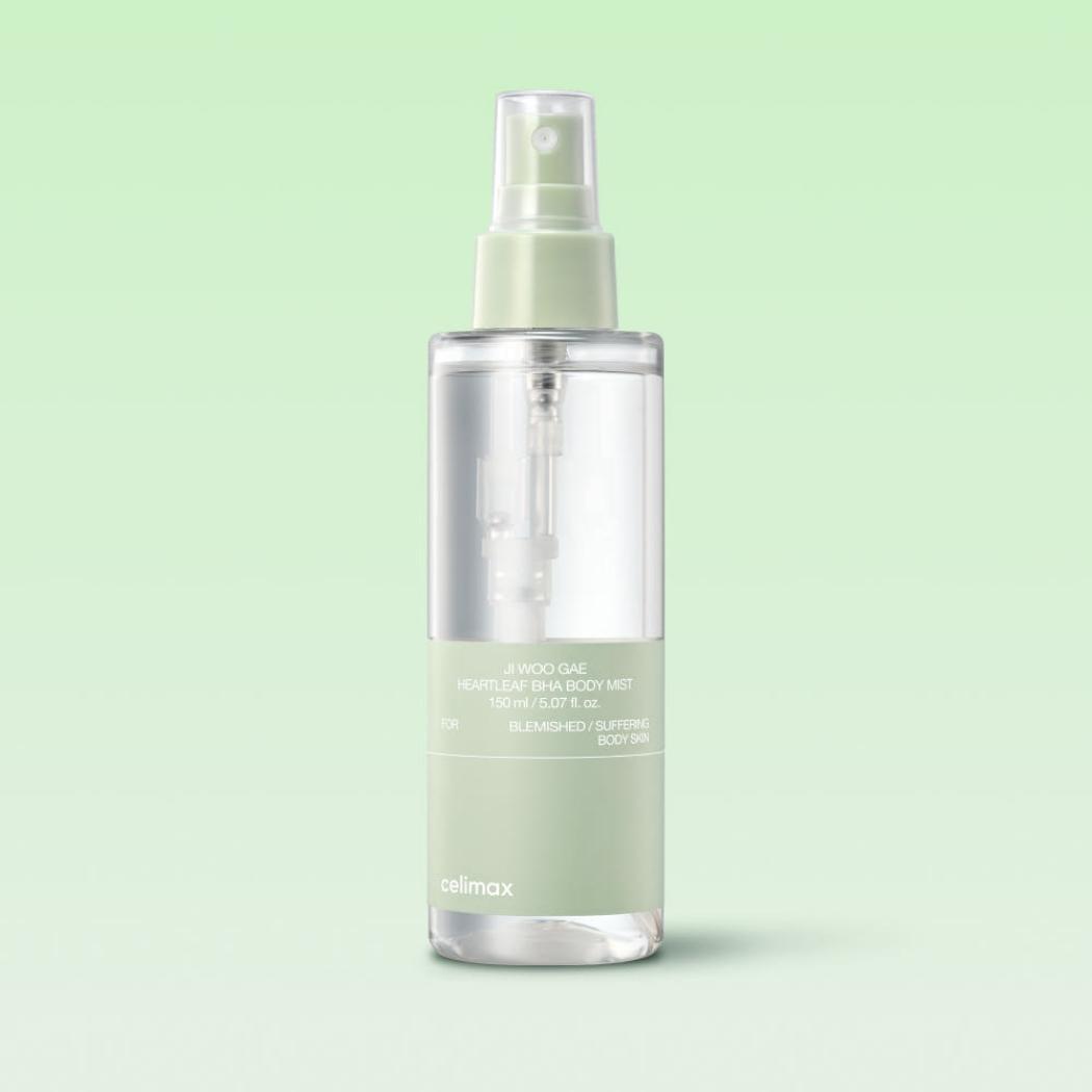 CELIMAX Ji.Woo.Gae Heartleaf BHA Body Mist Acne Body Spray 150ml 1 Pack (150ml)