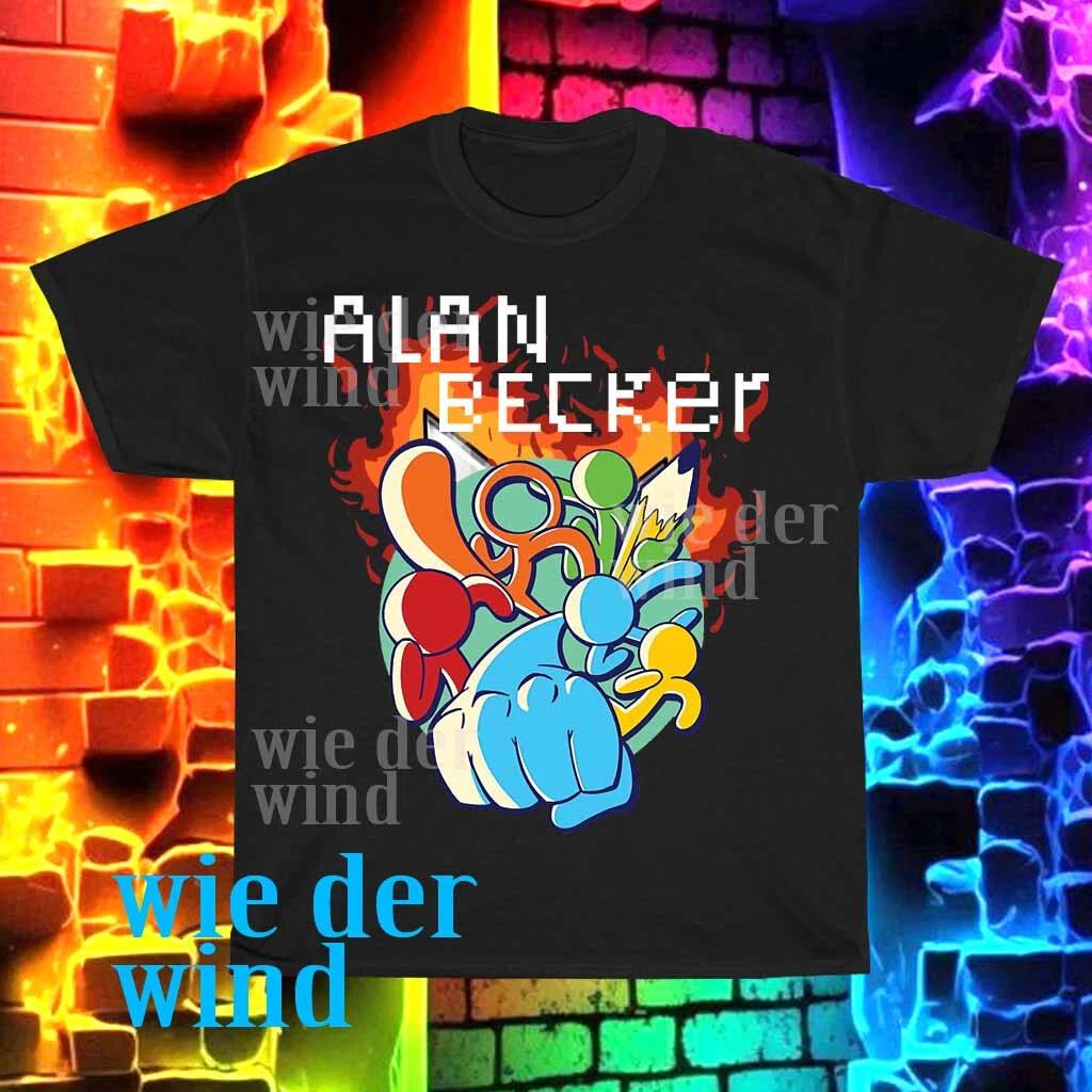 Новая мужская футболка с логотипом Alan Becker, смешной размер от S до 5XL S