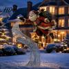 Christmas Courtyard Decor Garden Stake Santa Claus Snowman Nutcracker Trumpet Angel Yard Xmas Lawn Decorations