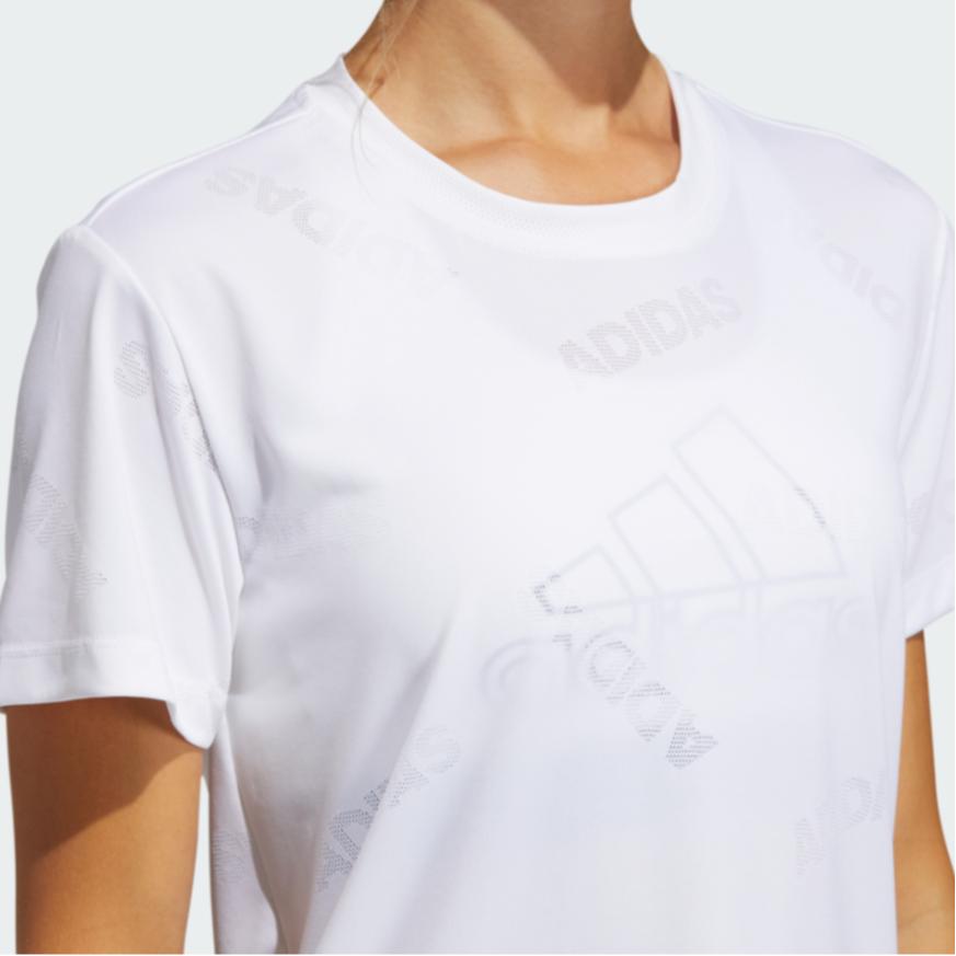 Adidas Aeroknit Treningowa Szybkoschnąca Koszulka z Krótkim Rękawem Damska Top Biały GQ9430