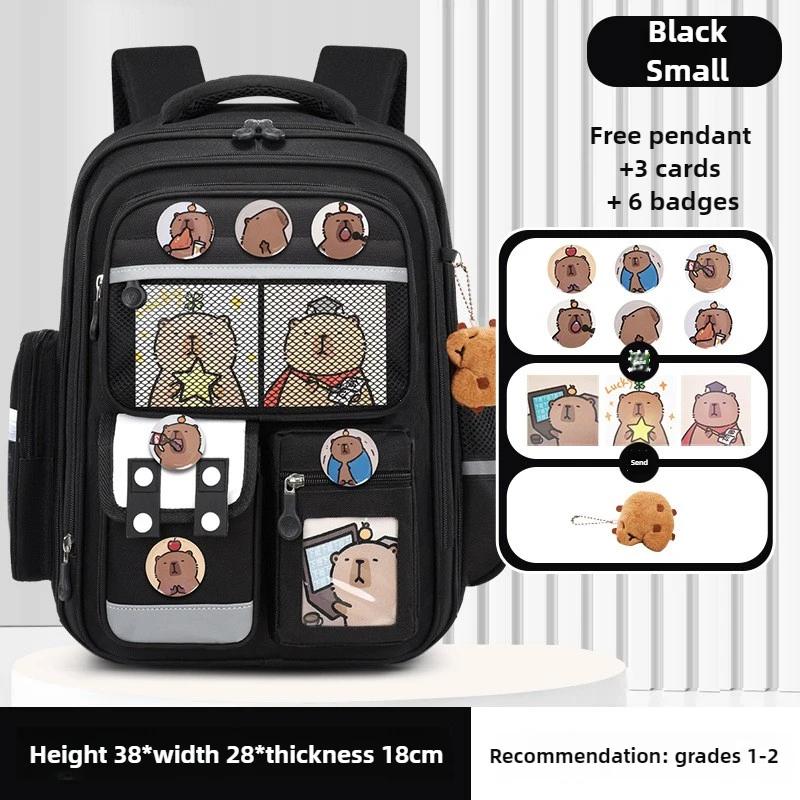 Kawaii Capybara Children School Bags for Boys Large Capacity College School Backpack Waterproof Student Schoolbag Book Bag