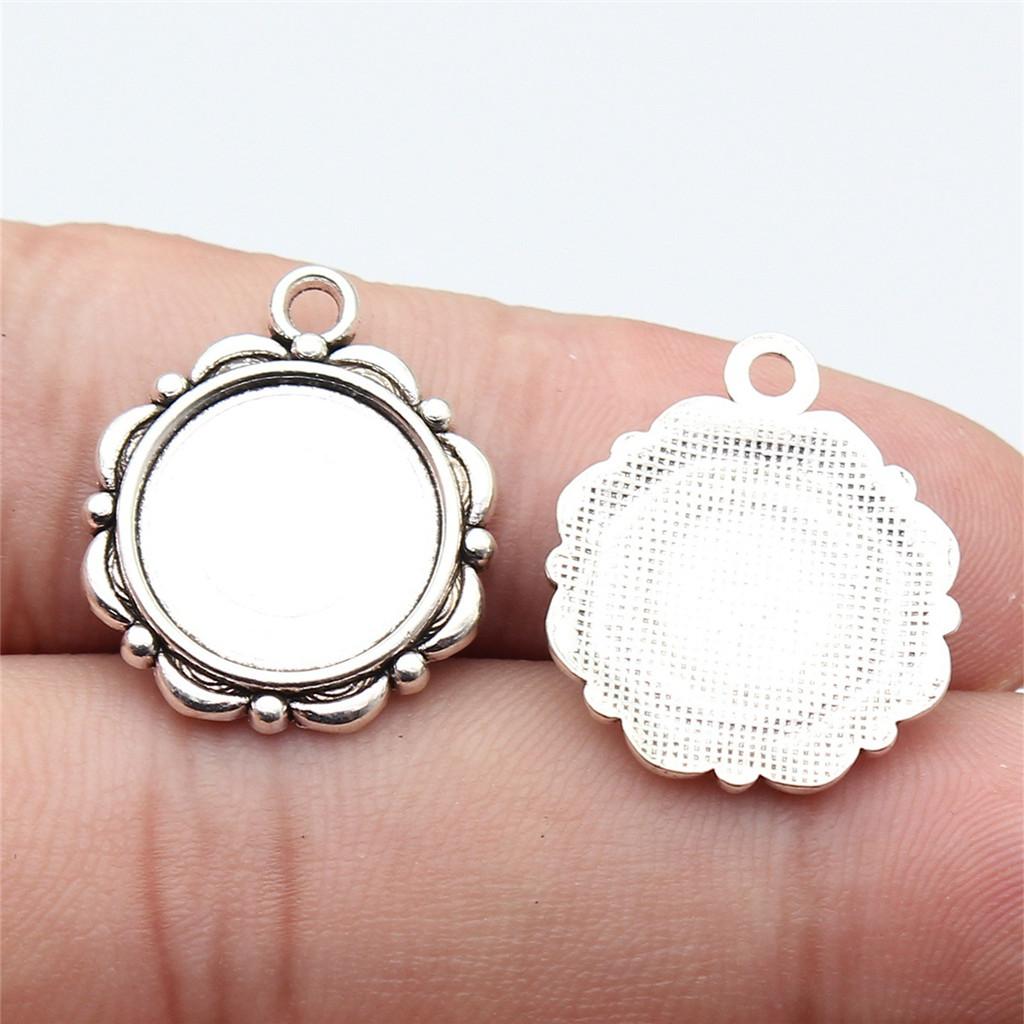 Accessories Parts Fit Round 16Mm Glass Cabochon Base Setting Tray Minimalist Jewelry Components QA017