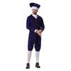 Medieval Halloween Costume Adults Kids - Officer Role Play Outfit With Hat Vest Jacket Pants