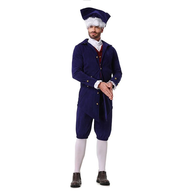 Medieval Halloween Costume Adults Kids - Officer Role Play Outfit With Hat Vest Jacket Pants