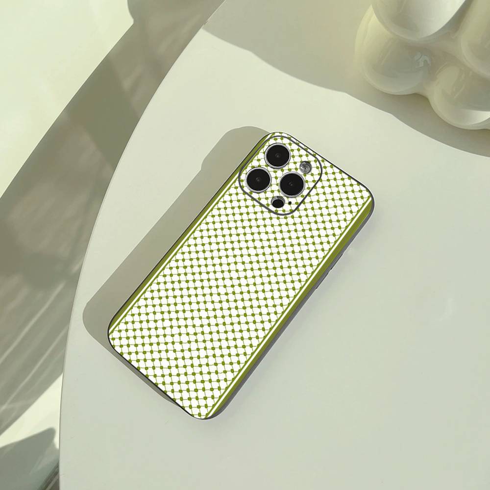 

Palestinian Keffiyeh Phone Case For iPhone 17,16,15,14,13,12,11 Pro Max, Lightweight and practical Soft Black Cover iPhone16e