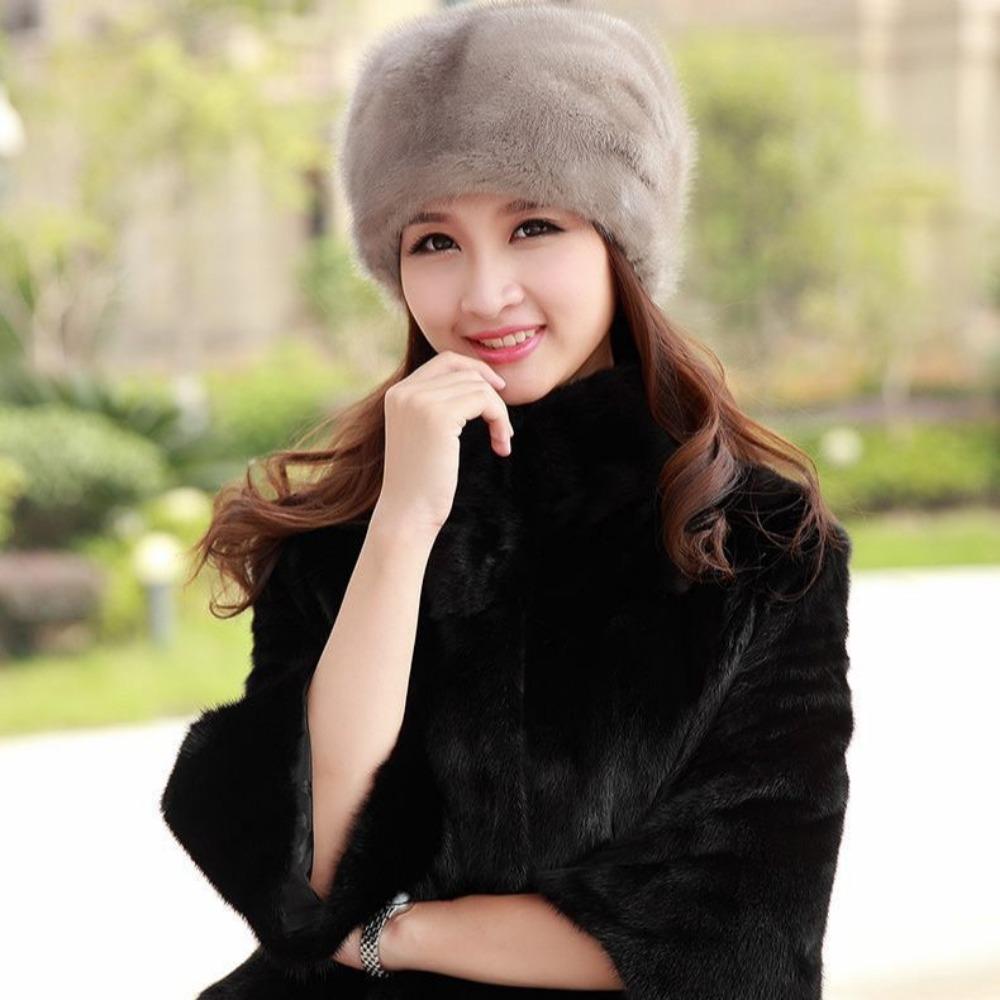 Imitation Mink Ear Protection New Autumn and Winter Warm Mink Hair Hat Women's Whole Mink Women's Top Hat Fur Hat