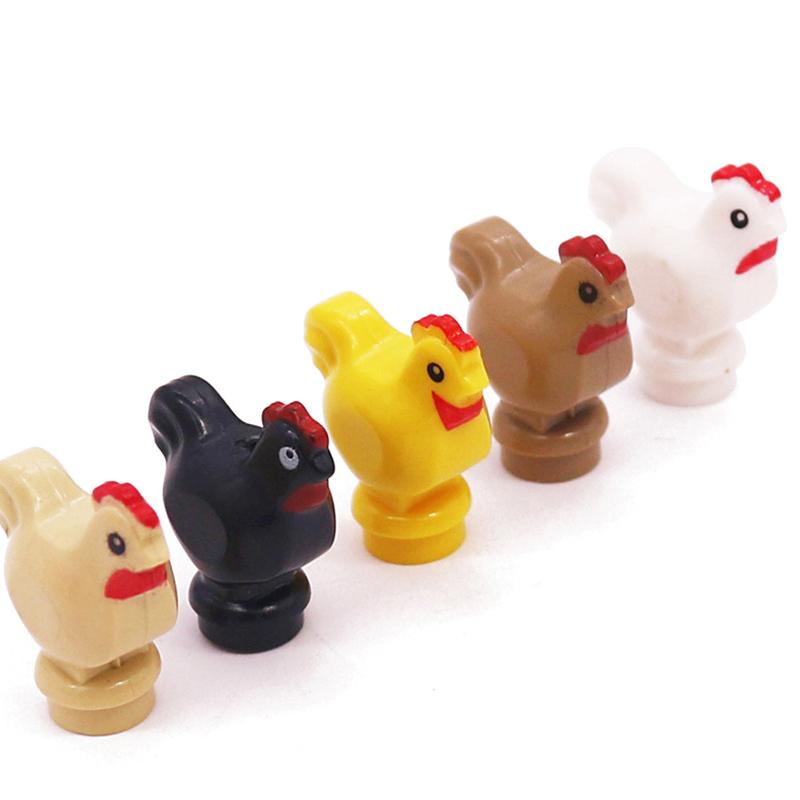 MOC Tier Szene Bausteine Katzen Hunde Schafe Schweine Hühner Adler Papageien Delfin Zoo Rahmen Zubehör DIY Spielzeug Steine T14