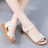 Women Black Wedge Sandals Summer White Dressy Open Toe Casual Thick Sole Platform Heel Sandals Plus Size