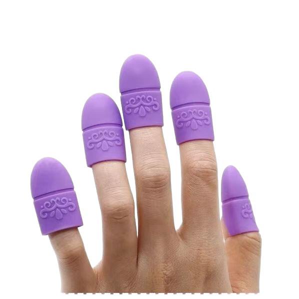 Silicone Nail Polish Remover Caps, Wear-resistant Anti-slip Finger Guards, Anti-puncture Thimbles & Needle Pullers