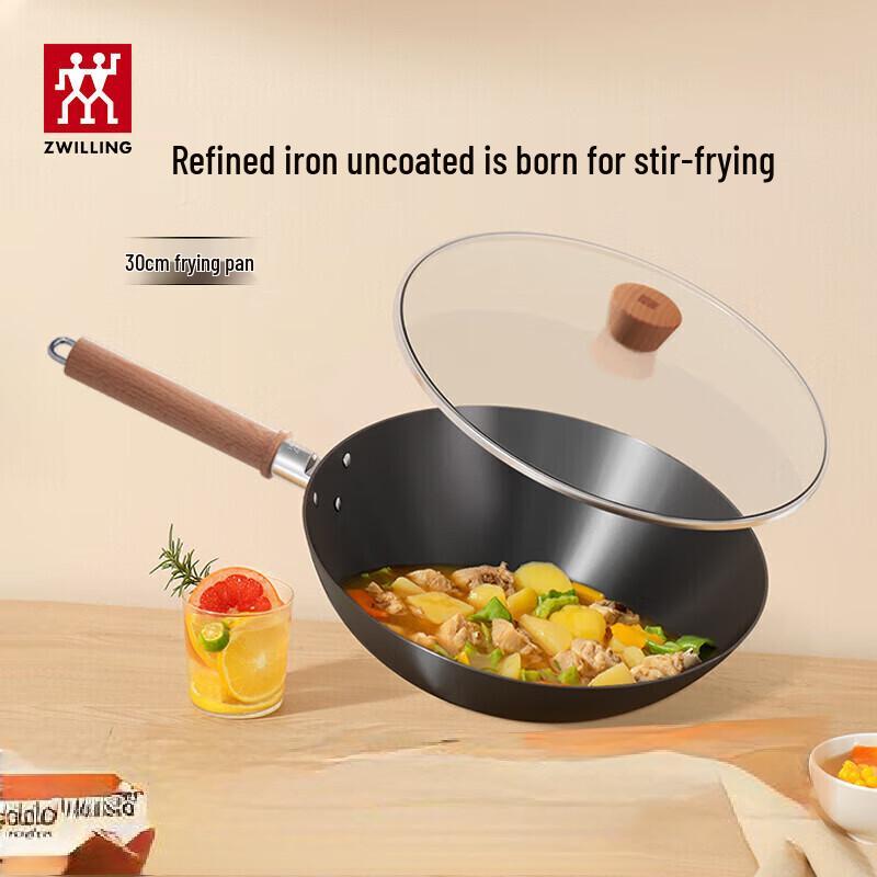 Zwilling Enjoy 30cm Titanium Alloy Flat-Bottom Wok