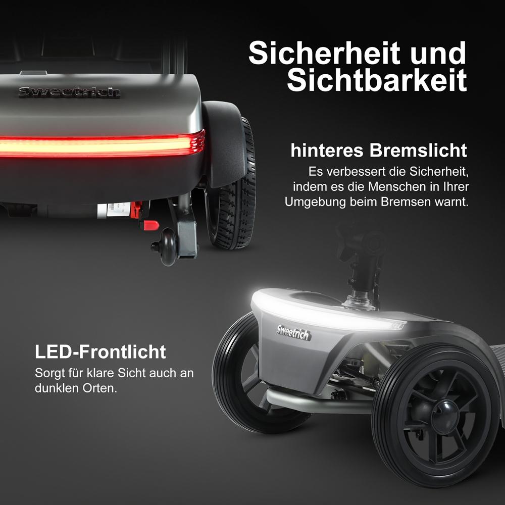 Sweetrich Air Traveller Electric Mobility Scooter for Seniors, 24V 20AH Battery, 180W Motor, 6km/h Maximum, 25km Range.