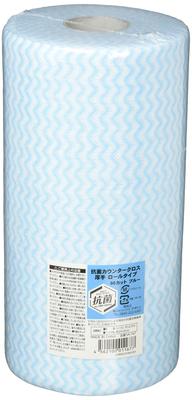 Strix Design Counter Cloth Roll, Heavy Duty, 60 Cuts, Blue, Approx. 23 X 35cm, Disposable Nonwoven Fabric, Dishcloth, Table Duster, Commercial Use,