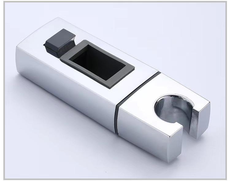 Adjustable Square Shower Head Holder Bracket - Fixed Base, Nozzle Holder, Shower Rod Accessory