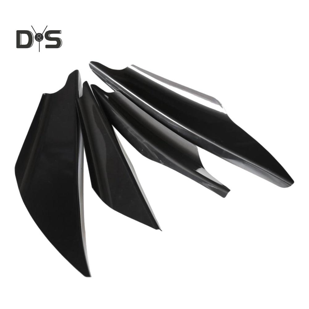 Car Body Spoiler,4pcs Universal Car Front Bumper Lip Splitter ABS Front Bumper Splitter Fins Trim Car Accessories black Car Body Spoiler,4pcs Universal Car Front Bumper Lip Splitter ABS Front Bumper Splitter Fins Trim Car Accessories black