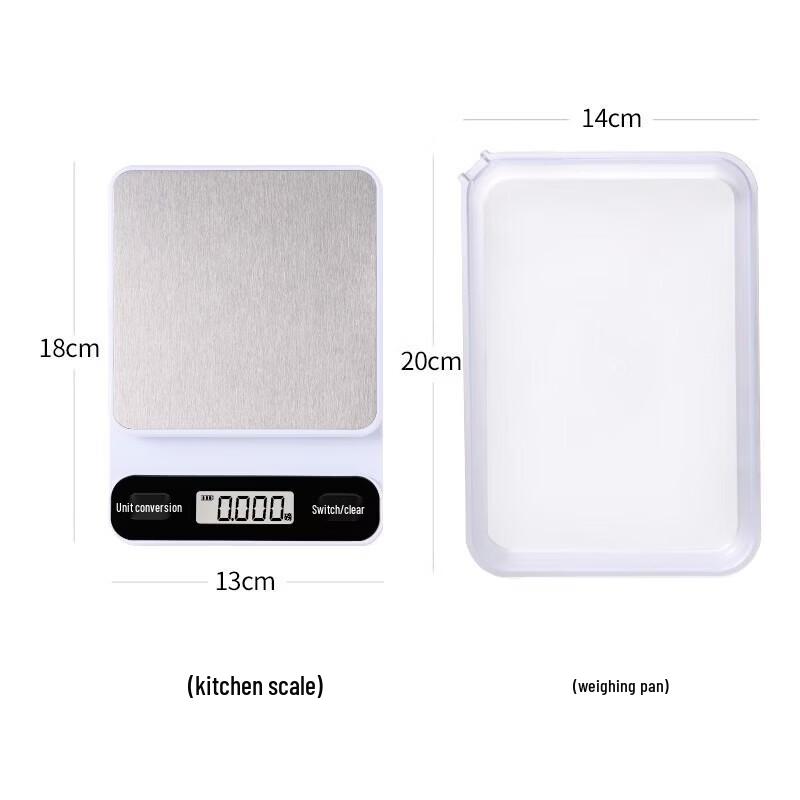 BJ Digital Kitchen Scale 5kg/0.1g with Tray (CN Version)