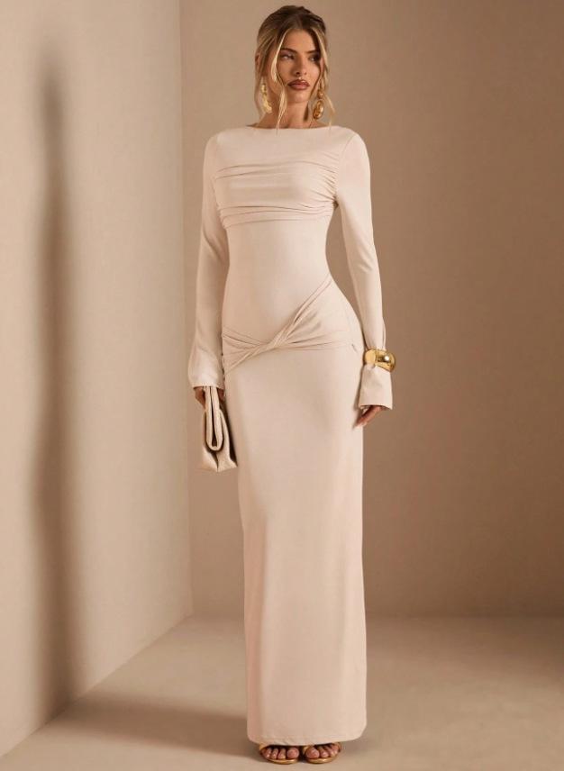 2026 European and American spring style temperament long dress slim dress dating dress explosion S